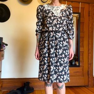 Vintage J.S.J midi floral dress